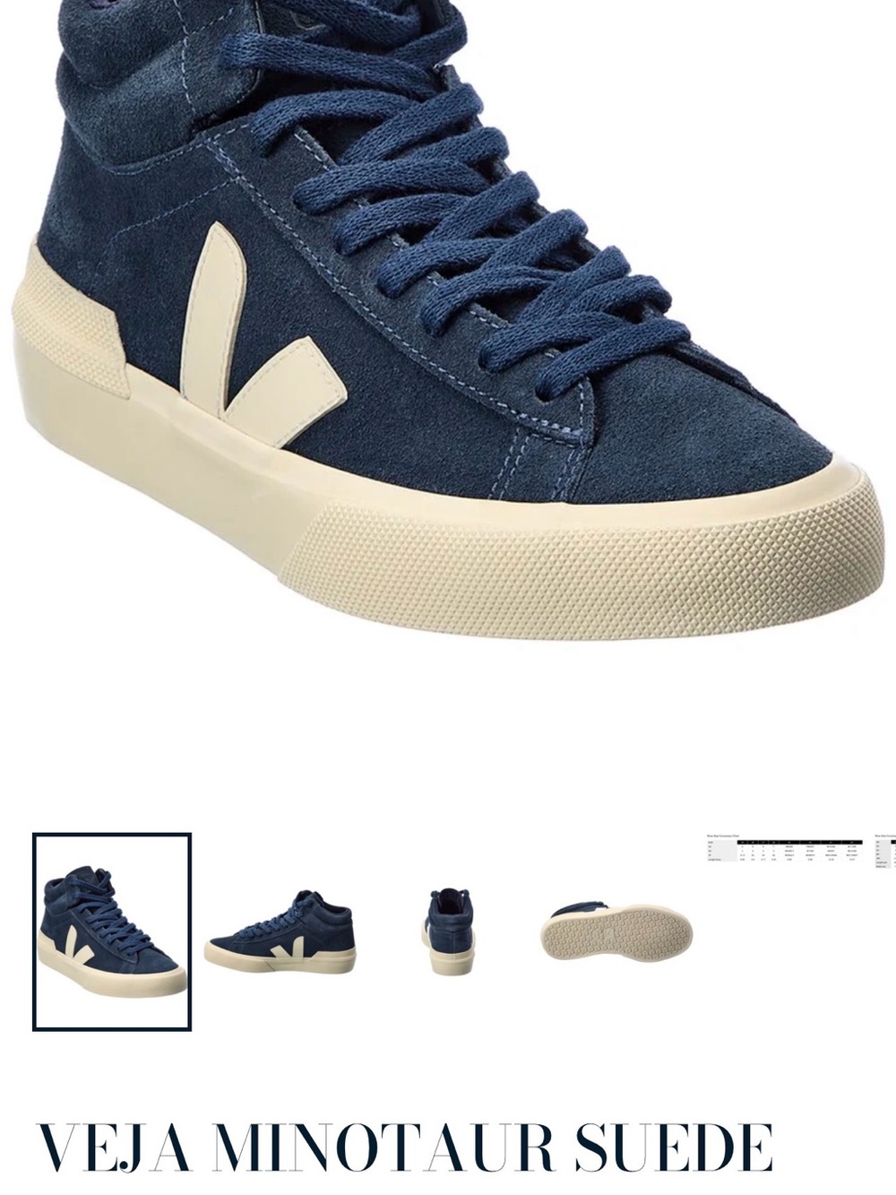 VEJA MINOTAUR SUEDE SNEAKER -Size 5
